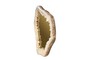Casa Padrino Luxus Wandspiegel Gold 72 x 5 x H. 85 cm - Wandspiegel mit Rahmen aus nat�rlichem Quarz und goldfarben get�ntem Spiegelglas - Luxus Deko Accessoires