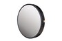 Casa Padrino Luxus Wandspiegel Schwarz  40 cm - Runder Wandspiegel Dott mit schwarz pulverbeschichtetem Edelstahlrahmen - Luxus Deko Accessoires