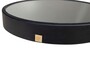 Casa Padrino Luxus Wandspiegel Schwarz  40 cm - Runder Wandspiegel Dott mit schwarz pulverbeschichtetem Edelstahlrahmen - Luxus Deko Accessoires