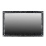 Casa Padrino Luxus Wandspiegel Schwarz 122 x 6 x H. 76 cm - Industrial Spiegel mit Nieten 