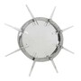 Casa Padrino Luxus Wandspiegel Silber  67 cm - Sonnenspiegel mit Acrylst�ben 