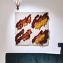 Casa Padrino Luxus Wandteppich Wei� / Bunt 120 cm - Handgewebter Wandteppich aus Schurwolle - Luxus Wanddeko Accessoires