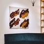 Casa Padrino Luxus Wandteppich Wei� / Bunt 120 cm - Handgewebter Wandteppich aus Schurwolle - Luxus Wanddeko Accessoires
