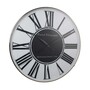 Casa Padrino Luxus Wanduhr Wei� / Schwarz  61 cm - Gro�e runde Wanduhr mit r�mischen Ziffern 