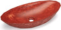 Casa Padrino Luxus Waschbecken Schale Rot / Wei� 60,9 x 29,7 x H. 11,9 cm - Handgefertigtes Beton Waschbecken - Badezimmer Accessoires - Luxus Badezimmer Zubeh�r