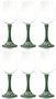 Casa Padrino Luxus Weinglas 6er Set Gr�n / Mehrfarbig H. 23,5 cm - Handgefertigte & handbemalte Weingl�ser - Hotel & Restaurant Accessoires - Luxus Qualit�t - Made in Italy