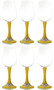 Casa Padrino Luxus Weinglas 6er Set Gelb / Mehrfarbig H. 23,5 cm - Handgefertigte & handbemalte Weingl�ser - Hotel & Restaurant Accessoires - Luxus Qualit�t - Made in Italy
