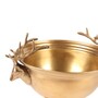 Casa Padrino Luxus Weink�hler Gold 34 x 28 x H. 30 cm - Sektk�hler Pokal mit Hirschkopf Griffen