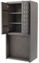 Casa Padrino Luxus Weinschrank Mokkafarben / Bronze 81,5 x 56 x H. 171 cm - Massivholz Barschrank mit 2 T�ren und 3D Effekt in den Fronten - Barm�bel - Luxus Qualit�t