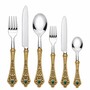 Casa Padrino Luxus Barock Essbesteck 6er Set Gold / Gr�n / Silber - Hotel & Restaurant Accessoires - Made in Italy