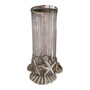 Casa Padrino Luxus Windlicht Glas mit Seestern Fu� Silber - Kerzenhalter im Maritim Stil 