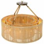Casa Padrino Luxus Rattan Kronleuchter Naturfarben  80 cm - Luxus Leuchten
