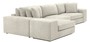 Casa Padrino Luxus Ecksofa Sandfarben / Schwarz 380 x 200 x H. 90 cm - Wohnzimmer Sofa mit Kissen - Luxus Qualit�t
