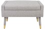 Casa Padrino Luxus Fu�hocker Grau / Gold 76 x 62 x H. 46 cm - Wohnzimmer Hocker im Neoklassichen Stil - Designer Wohnzimmerm�bel