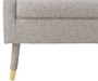 Casa Padrino Luxus Fu�hocker Grau / Gold 76 x 62 x H. 46 cm - Wohnzimmer Hocker im Neoklassichen Stil - Designer Wohnzimmerm�bel