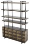 Casa Padrino Luxus Regalschrank mit 2 T�ren Braun / Bronze 140 x 40 x H. 200 cm - Wohnzimmerschrank