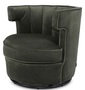Casa Padrino Luxus Drehsessel Dunkelgr�n 79 x 62 x H. 73 cm - Runder Wohnzimmer Sessel - Samt Sessel - Wohnzimmerm�bel