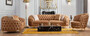 Casa Padrino Luxus Chesterfield Wohnzimmer Set Vintage Braun / Messing - 2 Luxus Chesterfield Sofas & 2 Luxus Chesterfield Sessel - Wohnzimmer M�bel - Luxus M�bel - Chesterfield M�bel