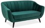 Casa Padrino Luxus Samt Sofa 153 x 85 x H. 83 cm - Verschiedene Farben - Wohnzimmer Sofa - Couch mit edlem Samtsoff - Wohnzimmerm�bel