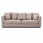 Casa Padrino Luxus Wohnzimmer Sofa Beige / Schwarz 255 cm - Wohnzimmer & Hotel M�bel