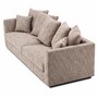 Casa Padrino Luxus Wohnzimmer Sofa Beige / Schwarz 255 cm - Wohnzimmer & Hotel M�bel