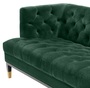 Casa Padrino Luxus Wohnzimmer Sofa Gr�n / Schwarz / Messingfarben 230 x 85 x H. 79 cm - Chesterfield Samtsofa
