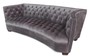 Casa Padrino Luxus Chesterfield Samt Sofa Grau / Braun 221 x 99 x H. 72 cm - Chesterfield M�bel 