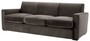 Casa Padrino Luxus Wohnzimmer Samt Sofa Grau / Schwarz 229 x 94 x H. 82 cm - Luxus Wohnzimmer M�bel 