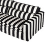 Casa Padrino Sofa Schwarz / Wei� - Modernes Wohnzimmer Sofa mit Streifen - Moderne Wohnzimmer M�bel