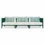 Casa Padrino Luxus Garten Sofa Gr�n / Wei� 275,5 cm - Outdoor Garten M�bel