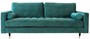 Casa Padrino Wohnzimmer Samt Sofa mit Kissen Smaragdgr�n / Schwarz / Messing 225 x 95 x H. 90 cm - Luxus Wohnzimmer M�bel