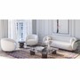 Casa Padrino Luxus Wohnzimmer Sofa Wei� / Dunkelbraun 250 cm - Luxus M�bel