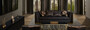 Casa Padrino Luxus Wohnzimmer Sofa mit dekorativen Kissen Schwarz / Gold 238 x 97 x H. 72 cm - Luxus M�bel