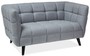 Casa Padrino Luxus Sofa Grau / Schwarz 142 x 85 x H. 78 cm - Wohnzimmer Couch - Luxus M�bel