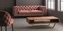 Casa Padrino Luxus Chesterfield Samt Sofa Vintage Rosa / Silber 200 x 100 x H. 68 cm - Chesterfield Wohnzimmer M�bel