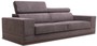 Casa Padrino Luxus Samt Sofa mit klappbaren Kopf & Nackenst�tzen Lila / Braun 240 x 110 x H. 67 cm - Modernes Schlafsofa - Wohnzimmerm�bel