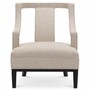 Casa Padrino Luxus Wohnzimmer & Hotel Sessel Beige / Schwarz 67 cm - Luxus M�bel
