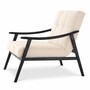 Casa Padrino Luxus Wohnzimmer & Hotel Sessel Beige / Schwarz 75,5 cm - Luxus M�bel