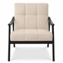 Casa Padrino Luxus Wohnzimmer & Hotel Sessel Beige / Schwarz 75,5 cm - Luxus M�bel