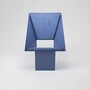 Casa Padrino Luxus Designer Wohnzimmer & Hotel Metall Sessel Blau - Made in Italy