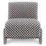Casa Padrino Luxus Sessel mit Muster Schwarz / Wei� - Wohnzimmer & Hotel Einrichtung