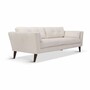 Casa Padrino Luxus Wohzimmer Sofa Creme / Dunkelbraun 220 cm - Wohnzimmer M�bel