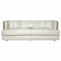 Casa Padrino Luxus Wohzimmer & Hotel Sofa Creme / Messing 240 cm - Luxus M�bel