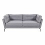 Casa Padrino Luxus Wohzimmer Sofa Grau / Schwarz 220 cm - Wohnzimmer M�bel
