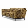 Casa Padrino Luxus Sofa mit Tiger Muster Gelb / Braun / Schwarz 239 cm - Wohzimmer & Hotel M�bel