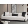 Casa Padrino Luxus 4er Sofa Wei� / Schwarz 280 cm - Wohzimmer & Hotel M�bel