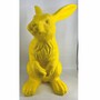 Casa Padrino XXL Deko Skulptur Hase Gelb H. 120 cm - Garten Figur