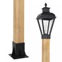 Casa Padrino Nostalgische Gartenlaterne 26 x 26 x H. 250 cm - Schwarz - Nostalgische Wetterfeste Au�enleuchte 