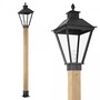 Casa Padrino Nostalgische Gartenlaterne 35 x 35 x H. 240 cm - Schwarz - Nostalgische Wetterfeste Au�enleuchte