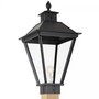 Casa Padrino Nostalgische Gartenlaterne 35 x 35 x H. 240 cm - Schwarz - Nostalgische Wetterfeste Au�enleuchte